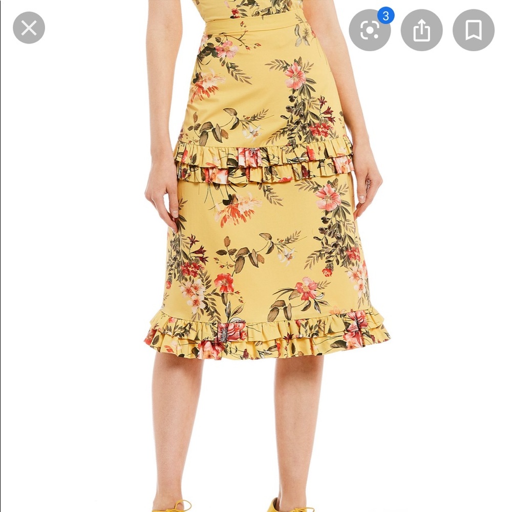 Antonio Melani Sunshine Floral printed midi skirt